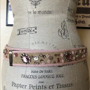 Dolce & Gabbana pink rhinestone crystal belt